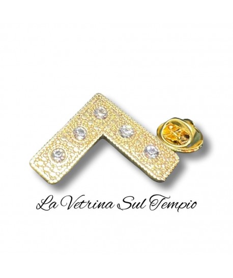 PIN SQUADRA CON BRILLANTINI