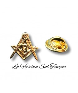 PIN SQUADRA E COMPASSO DORATO